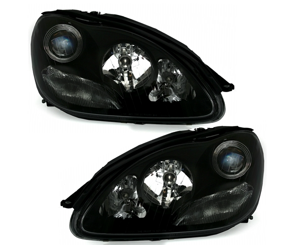 MERCEDES S W220 - Přední světla FACELIFT OPTIK - Černá