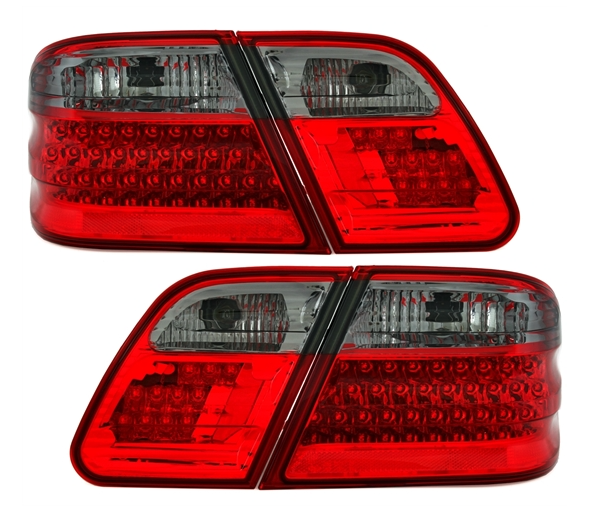 MERCEDES E W210 - Zadní světla LED EAGLE EYES - Červená/Kouřová