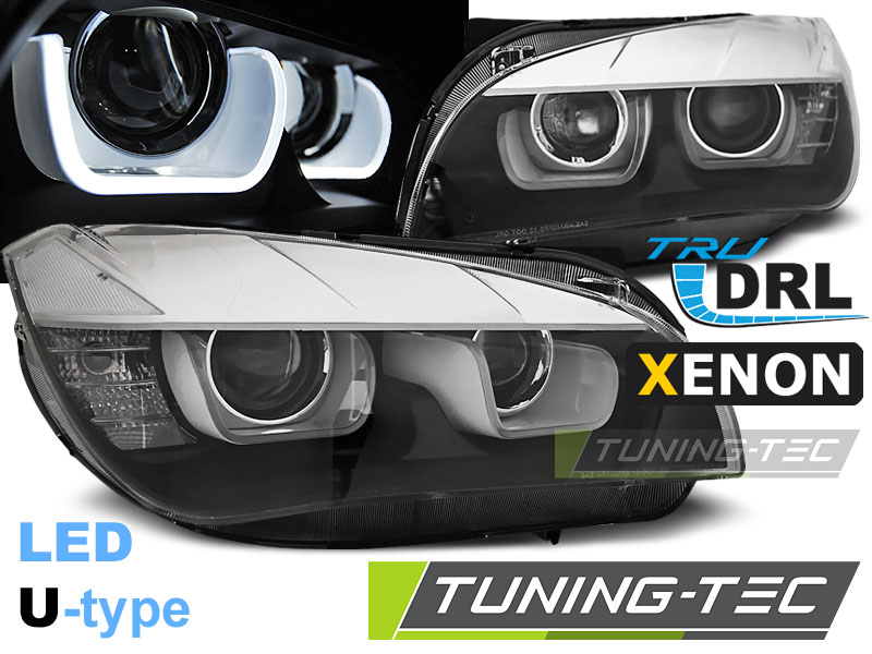 BMW X1 E84 - Přední světla TUBE LIGHT TRU DRL XENON - Černá