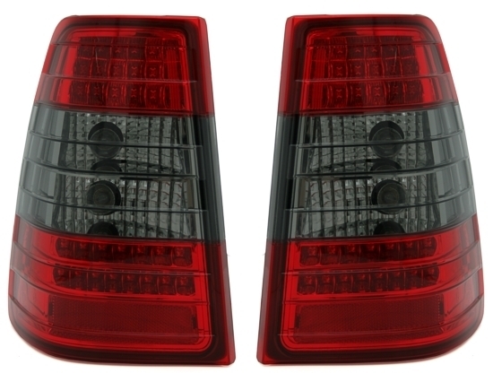 MERCEDES E W124 T - Zadní světla LED EAGLE EYES - Červená/Kouřová