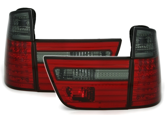 BMW X5 E53 - Zadní světla LED SONAR - Červená/Kouřová