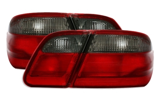 MERCEDES E W210 - Zadní světla DEPO - Červená/Kouřová