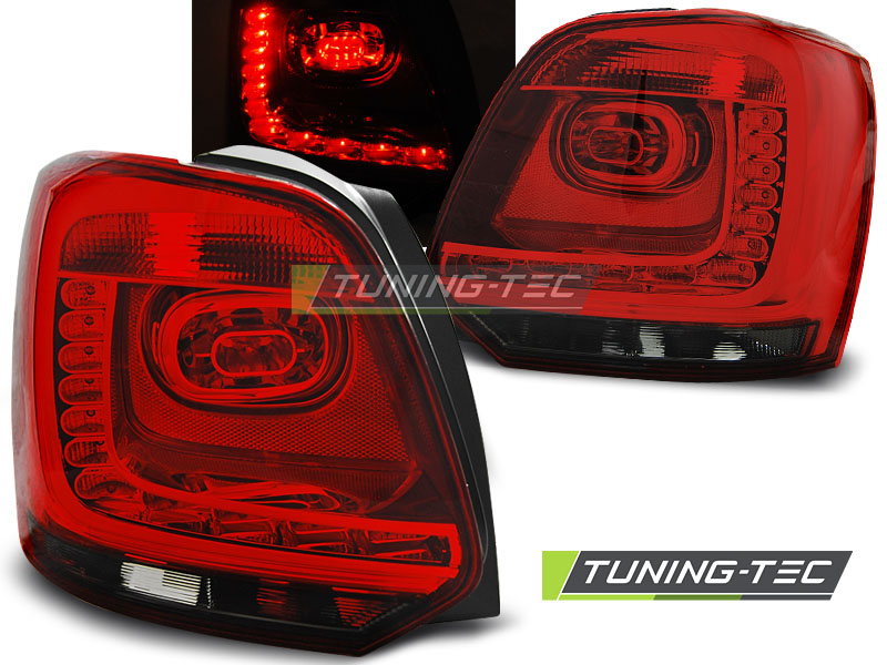 VW POLO 6R - Zadní světla LED - Červená/Kouřová