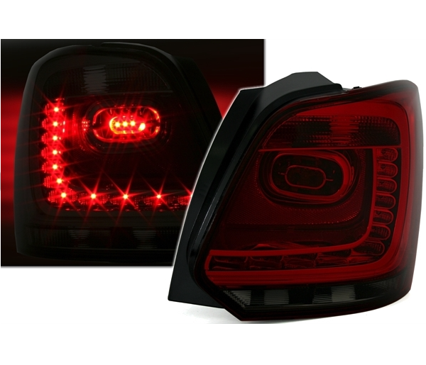 VW POLO 6R - Zadní světla LED EAGLE EYES - Červená/Tmavá