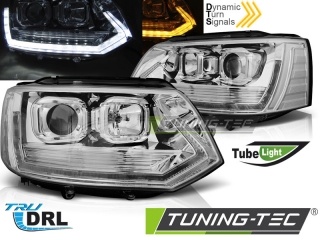 VW T5 GP  - Přední světla TRU DRL - Chromová
